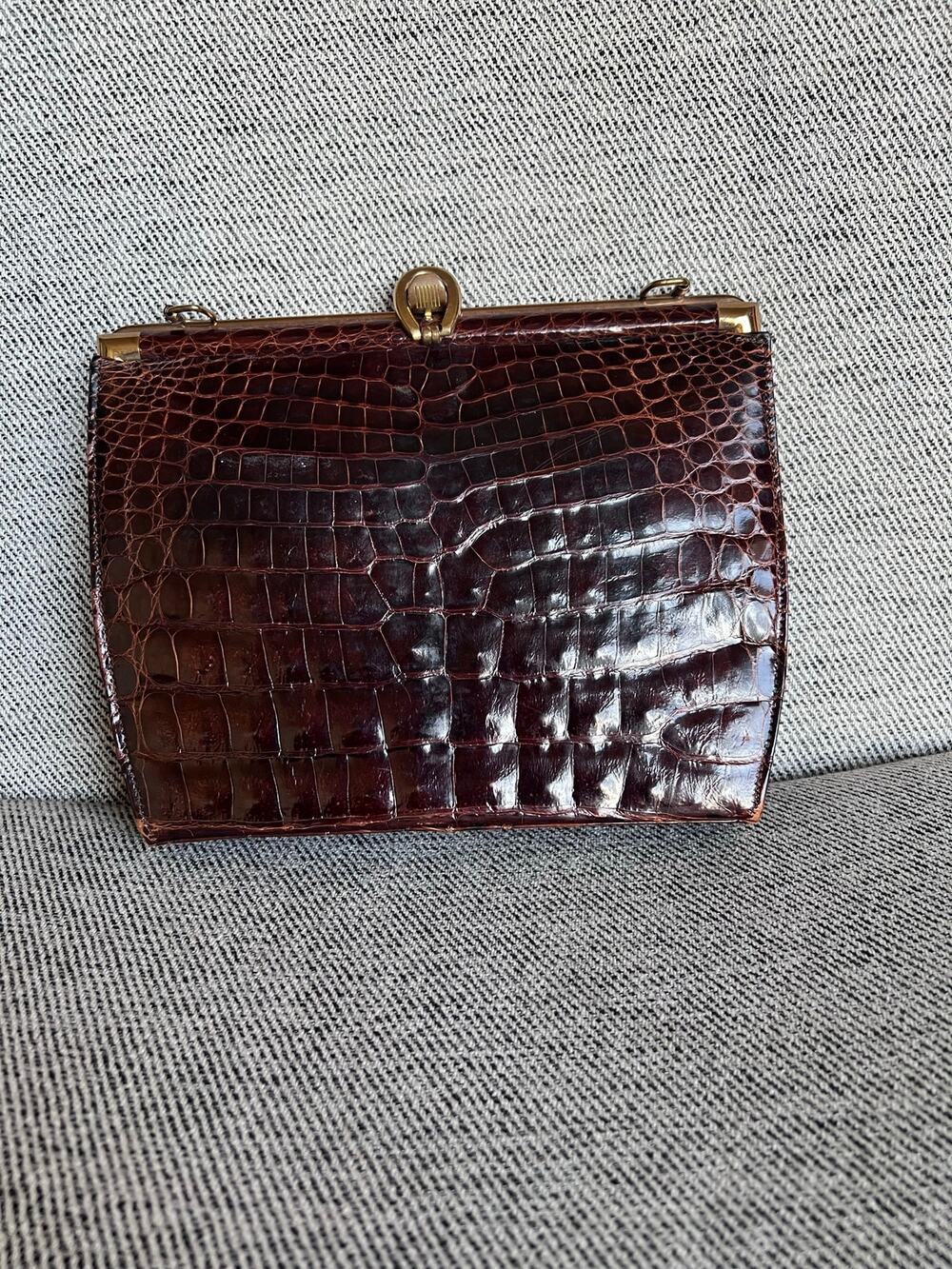 ~1940s Dietsch Croc Handbag